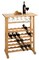 Contemporary Home Living 35.5" Natural Unique Rectangular Shaped Top 24-Bottle Wine Rack